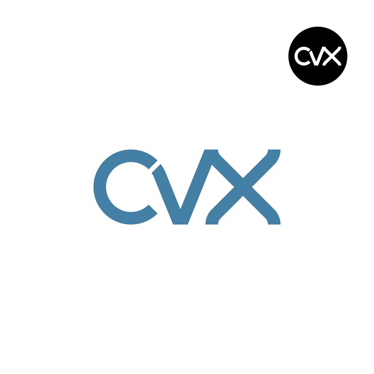 Vector diseño del logotipo de la letra cvx monogram