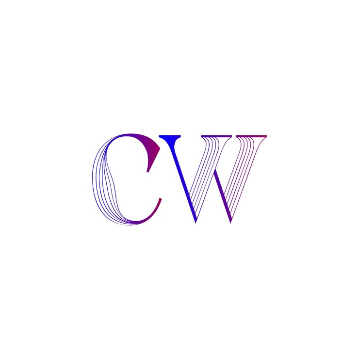 diseño del logotipo de la letra cw
