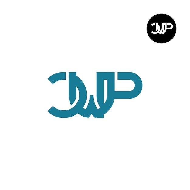 Diseño del logotipo de la letra CWP Monogram