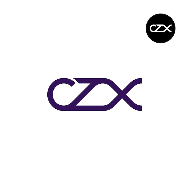 Diseño del logotipo de la letra CZX Monograma