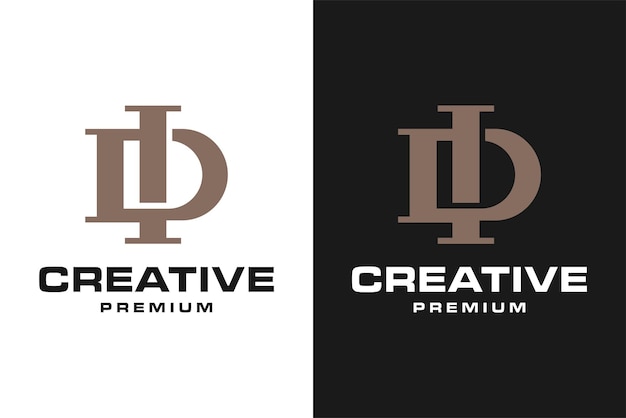 Diseño de logotipo con letra d e i