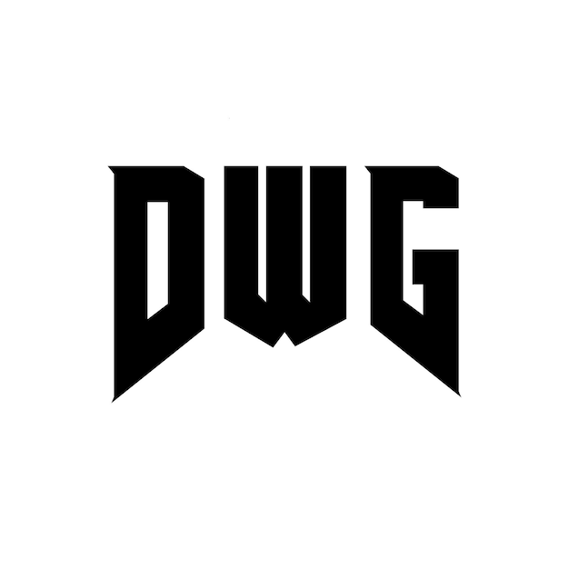 Diseño de logotipo de letra D para la empresa de tecnología DWG diseño de logotipo combinación de colores blanco y negro DWG logotipo DWG vector DWG diseño DWG icono DWG alfabeto DWG tipografía diseño del logotipo