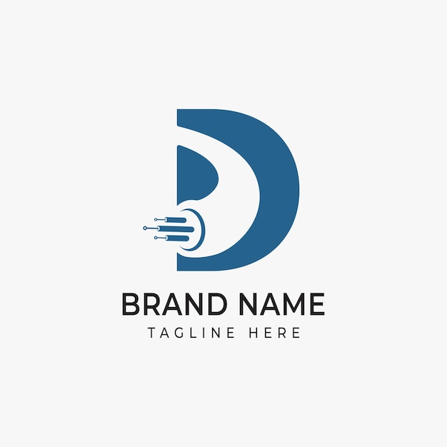 Diseño del logotipo de la letra D y la fibra Vector de acciones combinado