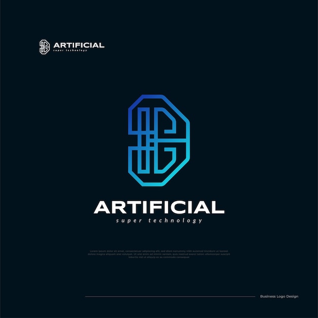 Diseño de logotipo de letra d inicial abstracta con líneas conectadas logotipo de letra d en estilo degradado azul ideal para tecnología empresarial y logotipo de marca de comunicación