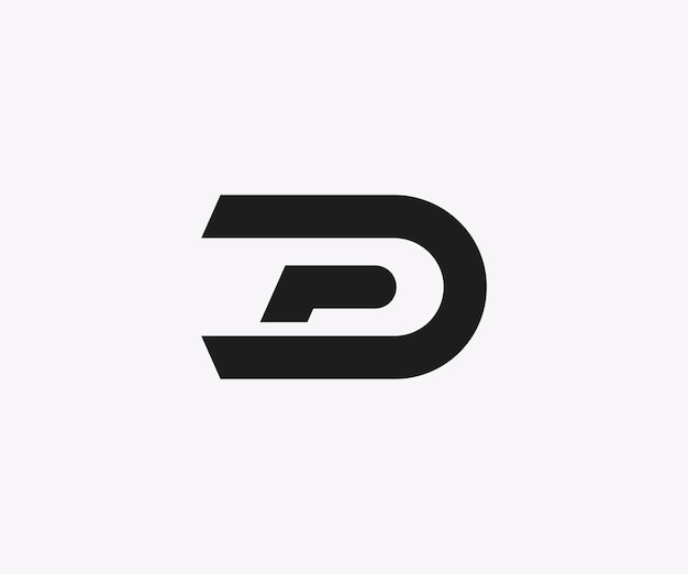 Diseño de logotipo letra D moderno y minimalista