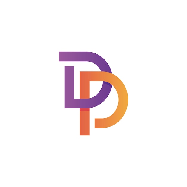 Diseño de logotipo letra d y p