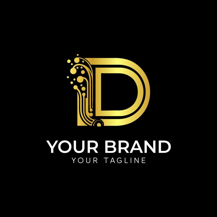 Vector diseño del logotipo de la letra d con plantilla de ilustración del vector de gradiente