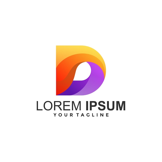 Diseño de logotipo de letra D