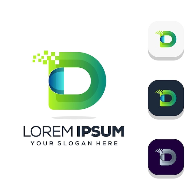 diseño de logotipo letra d