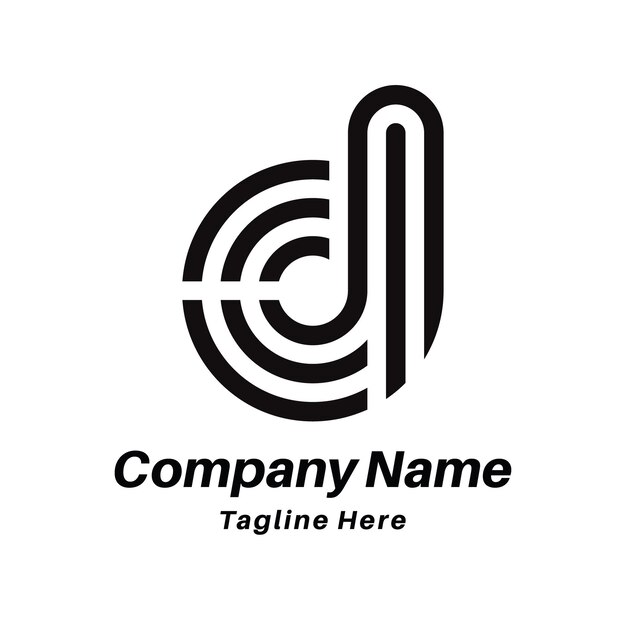 Diseño de logotipo de letra D