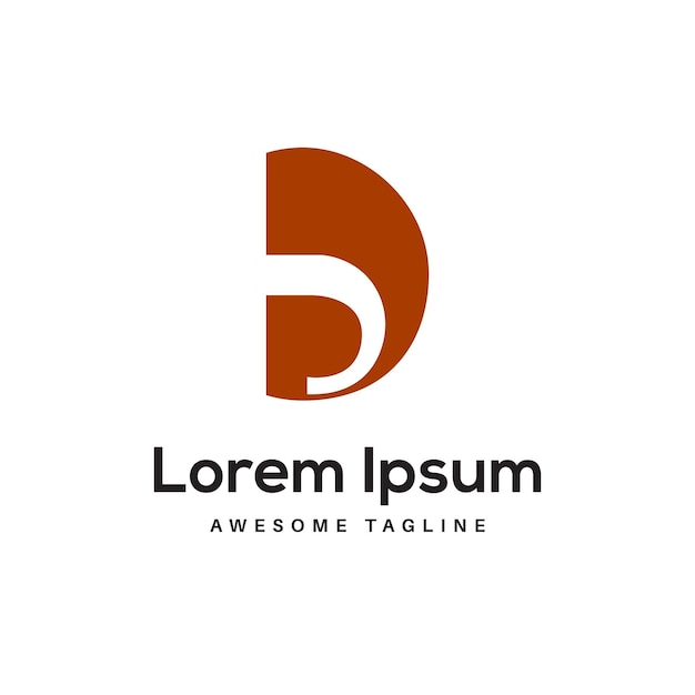 Diseño de logotipo de letra D