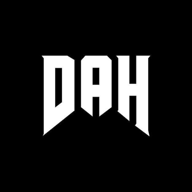 Diseño de logotipo de letra DAH para una empresa de tecnología Diseño del logotipo DAH combinación de colores blanco y negro DAH logo DAH vector DAH diseño Icono DAH alfabeto DAH tipografía diseño del logotipo