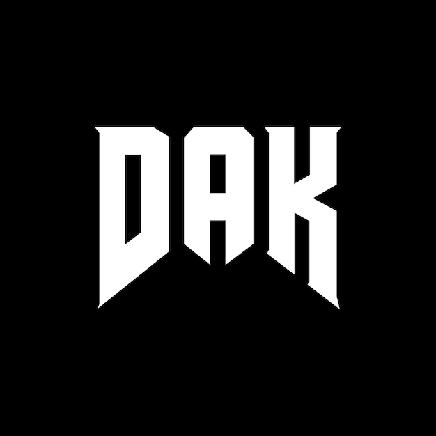 Diseño de logotipo de letra DAK para la empresa de tecnología DAK diseño de logotipo combinación de colores blanco y negro DAK logotipo DAK vector DAK diseño DAK icono DAK alfabeto DAK tipografía diseño del logotipo