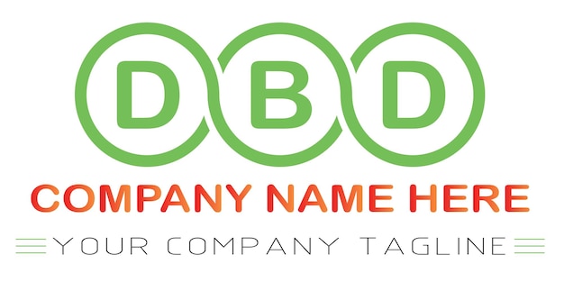 Diseño del logotipo de la letra DBD