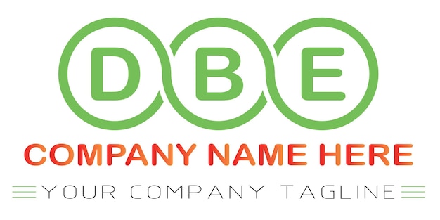 Vector diseño de logotipo de letra dbe