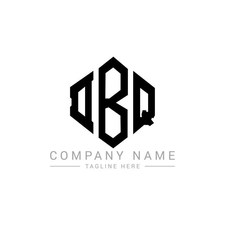 Vector diseño de logotipo de letra dbq con forma de polígono dbq polígono y forma de cubo diseño de logotipo dbq hexágono patrón de logotipo vectorial colores blanco y negro dbq monograma negocio y logotipo de bienes raíces