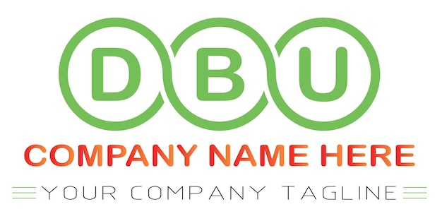 Diseño de logotipo de letra DBU