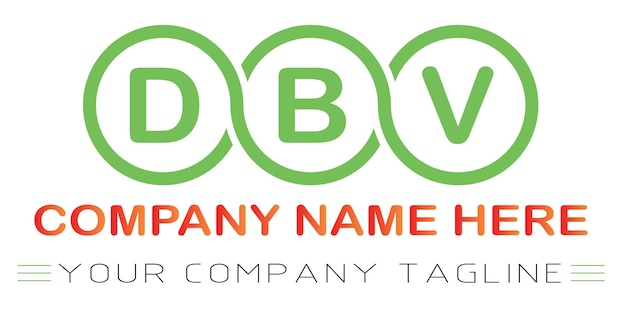 Diseño de logotipo de letra DBV