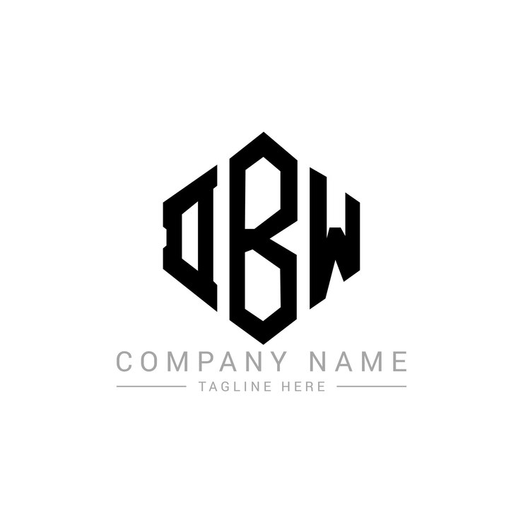 Vector diseño del logotipo de la letra dbw con forma de polígono dbw diseño del logotipo en forma de poligono y cubo dbw hexágono modelo de logotipo vectorial colores blanco y negro dbw monograma de negocios y logotipo inmobiliario