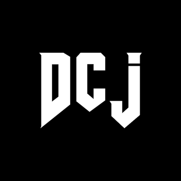 Diseño de logotipo de letra DCJ para una empresa de tecnología Diseño del logotipo DCJ combinación de colores blanco y negro Diseño del Logotipo DCJ Vector DCJ Diseño del Icono DCJ Alfabeto DCJ Tipo de diseño del logotipo