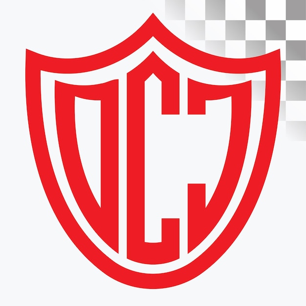 Diseño de logotipo de letra DCJ