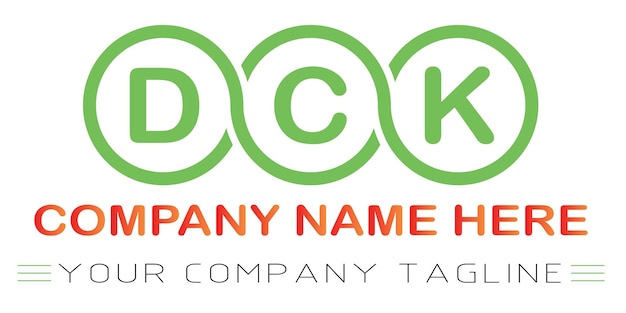 Diseño de logotipo de letra DCK