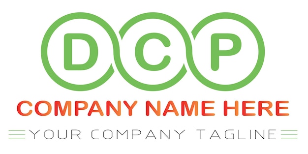 Diseño de logotipo de letra DCP