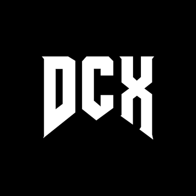 Diseño de logotipo de letra DCX para la compañía de tecnología Diseño de Logotipo DCX combinación de colores blanco y negro Diseño de diseño de logotipo DCX Vector DCX Diseño de icono DCX Alfabeto DCX Tipografía