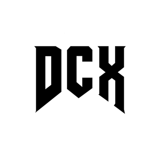 Diseño de logotipo de letra DCX para la compañía de tecnología Diseño de Logotipo DCX combinación de colores blanco y negro Diseño de diseño de logotipo DCX Vector DCX Diseño de icono DCX Alfabeto DCX Tipografía