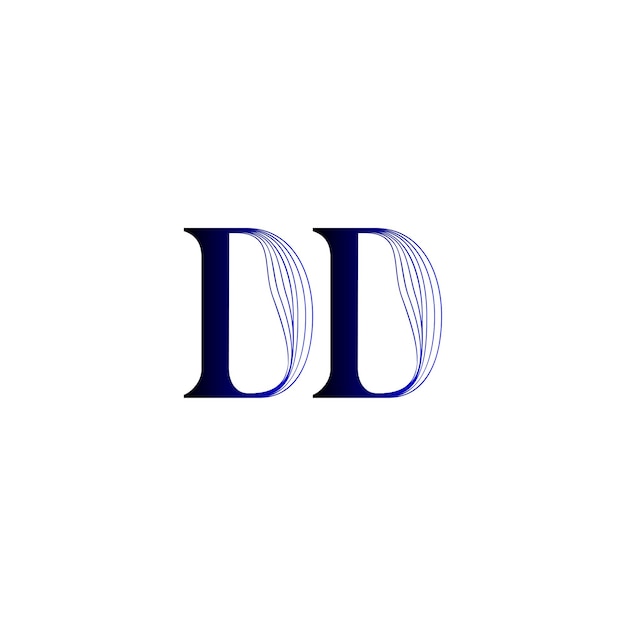 Diseño del logotipo de la letra dd
