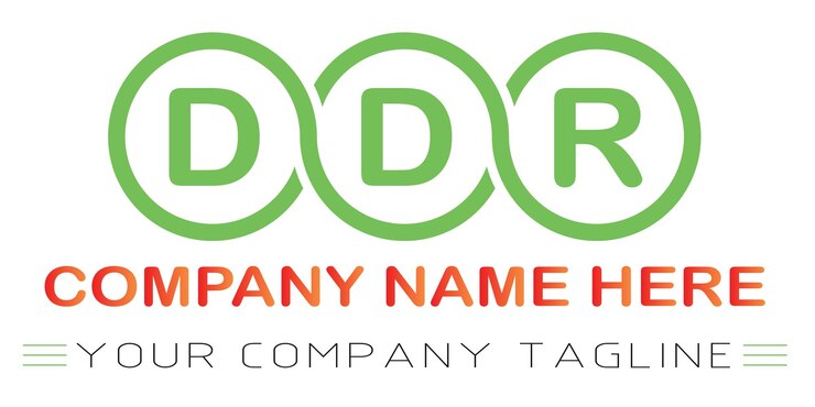 Vector diseño de logotipo de letra ddr