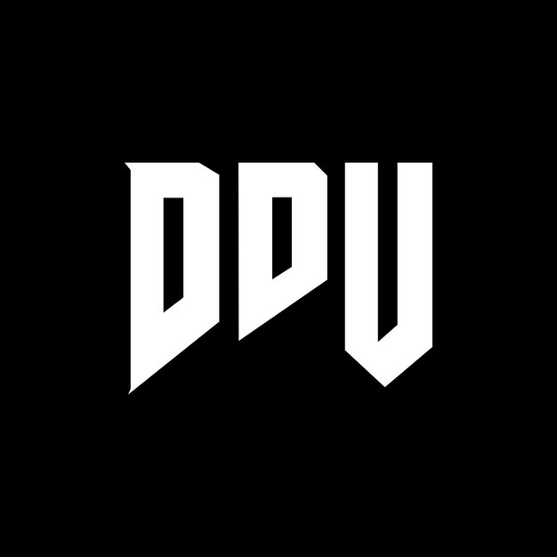 Diseño de logotipo de letra DDU para una empresa de tecnología Diseño del logotipo DDU combinación de colores blanco y negro DDU logo DDU vector DDU diseño Icono DDU alfabeto DDU tipografía diseño del logotipo