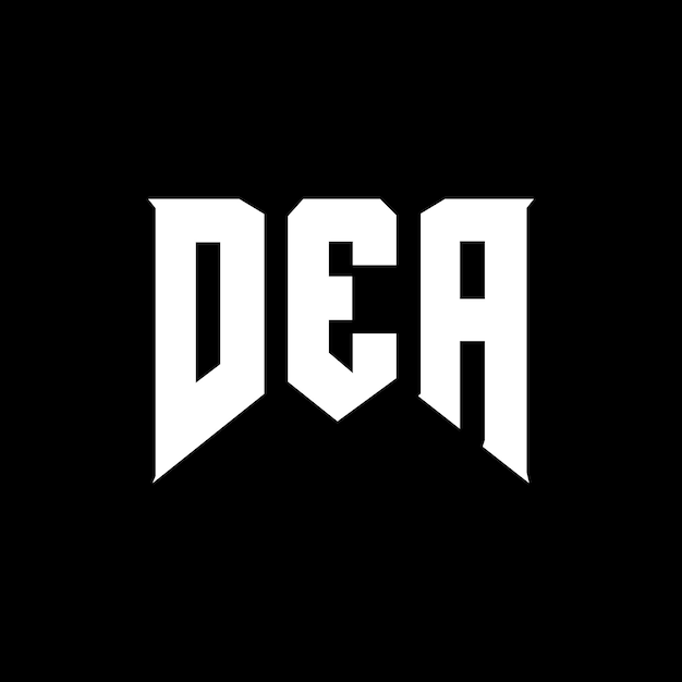 Diseño de logotipo de letra DEA para una empresa de tecnología Diseño del logotipo DEA combinación de colores blanco y negro Logotipo DEA vector DEA diseño Icono DEA alfabeto DEA tipografía Diseño del Logotipo