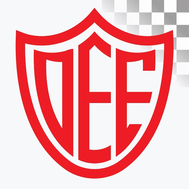Diseño de logotipo de letra DEE