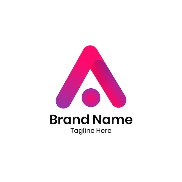 diseño del logotipo de la letra A degradado