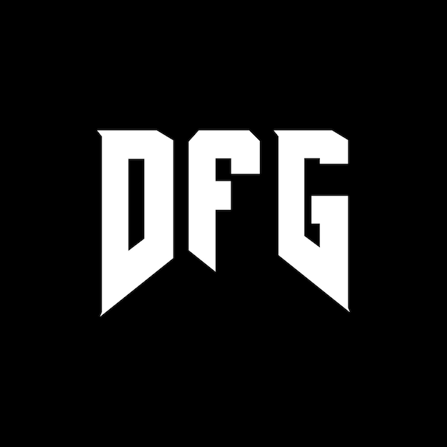 Diseño de logotipo de letra DFG para una empresa de tecnología Diseño del logotipo DFG Combinación de colores blanco y negro DFG Logotipo DFG Vector DFG Diseño del icono DFG Alfabeto DFG Tipografía diseño del logotipo