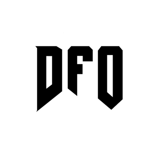Diseño de logotipo de letra DFO para una empresa de tecnología Diseño del logotipo DFO combinación de colores blanco y negro Logotipo DFO vector DFO diseño Icono DFO alfabeto DFO tipografía Diseño del Logotipo