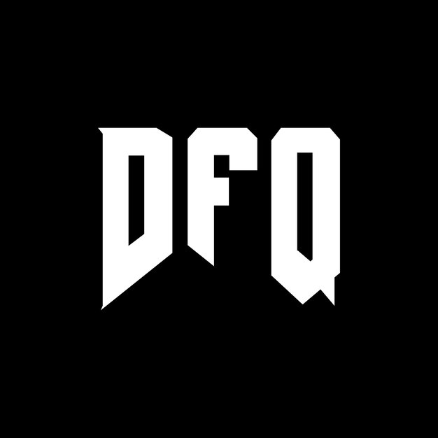 Diseño de logotipo de letra DFQ para una empresa de tecnología Diseño del logotipo DFQ combinación de colores blanco y negro Logotipo DFQ vector DFQ diseño Icono DFQ alfabeto DFQ tipografía Diseño del Logotipo