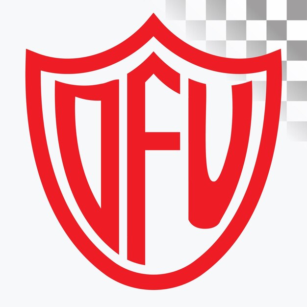 Diseño de logotipo de letra DFU