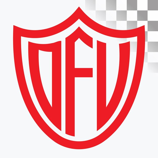 Diseño de logotipo de letra DFV