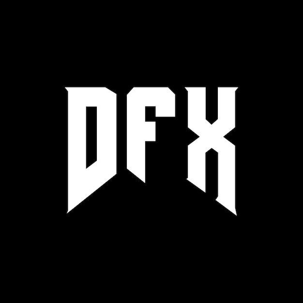 Diseño de logotipo de letra DFX para la compañía de tecnología Diseño de Logotipo DFX combinación de colores blanco y negro Diseño de diseño de logotipo DFX vector DFX Diseño de icono DFX Alfabeto DFX Tipografía DFX