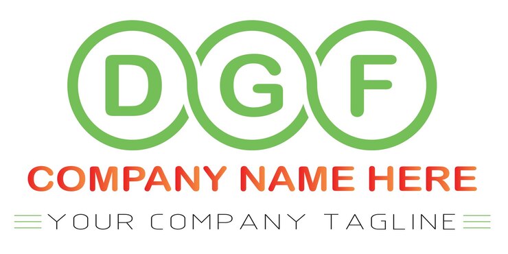 Vector diseño de logotipo de letra dgf