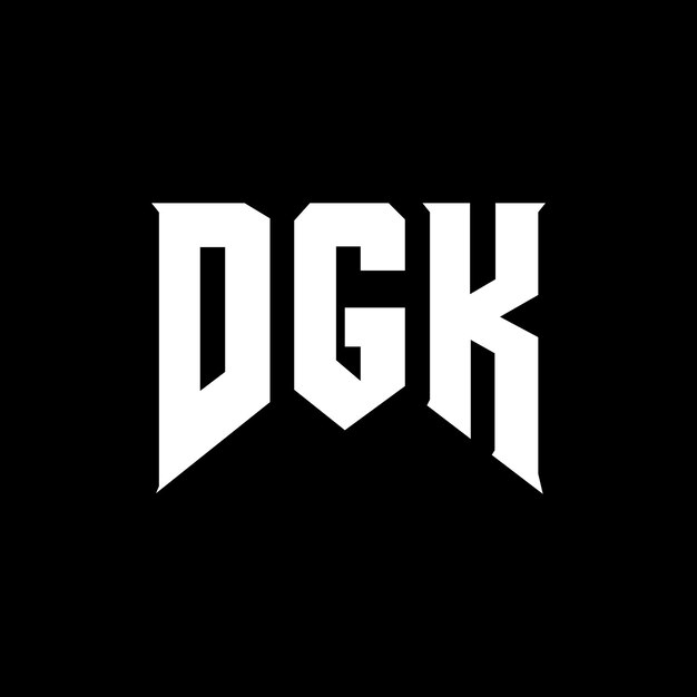 Diseño de logotipo de letra DGK para una empresa de tecnología Diseño del logotipo DGK combinación de colores blanco y negro Logotipo DGK Vector DGK Diseño del icono DGK Alfabeto DGK Tipografía diseño del logotipo