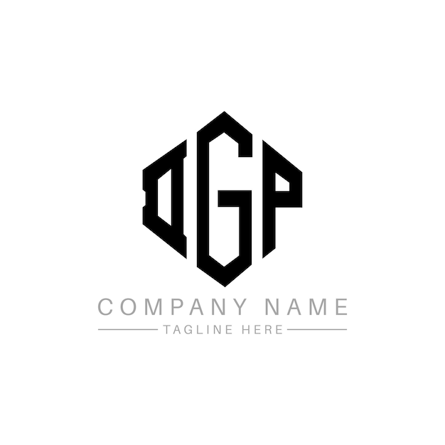 Diseño del logotipo de la letra DGP con forma de polígono DGP diseño del logotipo en forma de póligono y cubo DGP hexágono modelo de logotipo vectorial colores blanco y negro DGP monograma logotipo de negocios e inmobiliario