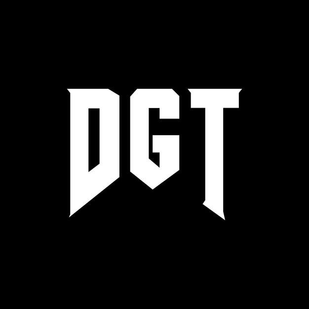 Diseño de logotipo de letra DGT para la empresa de tecnología DGT diseño de logotipo combinación de colores blanco y negro DGT logotipo vector DGT diseño DGT icono DGT alfabeto DGT tipografía diseño de Logotipo