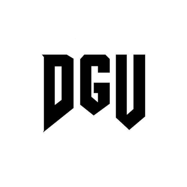 Diseño de logotipo de letra DGU para una empresa de tecnología Diseño del logotipo DGU combinación de colores blanco y negro Logotipo DGU Vector DGU Diseño del icono DGU Alfabeto DGU Tipografía diseño del logotipo