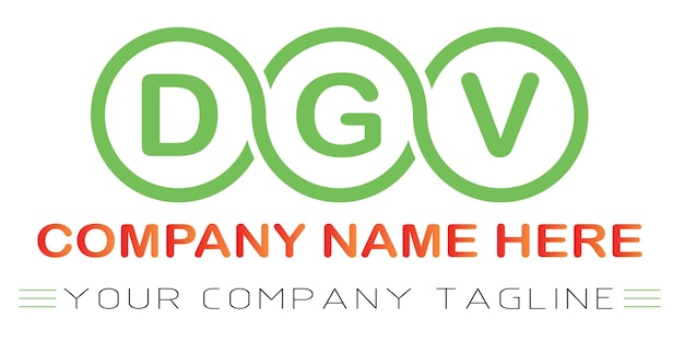 Diseño de logotipo de letra DGV