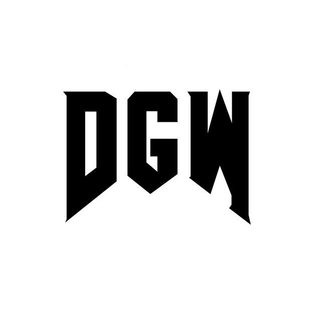Diseño de logotipo de letra DGW para la empresa de tecnología Diseño de Logotipo DGW combinación de colores blanco y negro Diseño de diseño de logotipo DGW Vector Diseño de DGW Icono DGW Alfabeto DGW Tipografía Diseño del logotipo