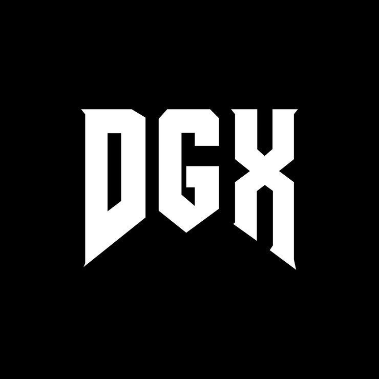 Vector diseño de logotipo de letra dgx para la empresa tecnológica dgx diseño del logotipo dgx combinación de colores blanco y negro logotipo dgx vector diseño dgx icono dgx alfabeto dgx tipografía diseño del logotipo