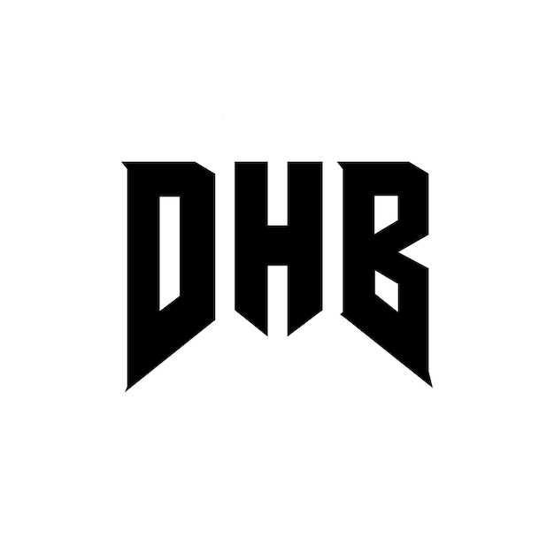 Diseño de logotipo de letra DHB para una empresa de tecnología Diseño del logotipo DHB combinación de colores blanco y negro Diseño del Logotipo DHB Vector DHB Diseño del Icono DHB Alfabeto DHB Tipografía